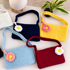 Elegant crochet side bag for women