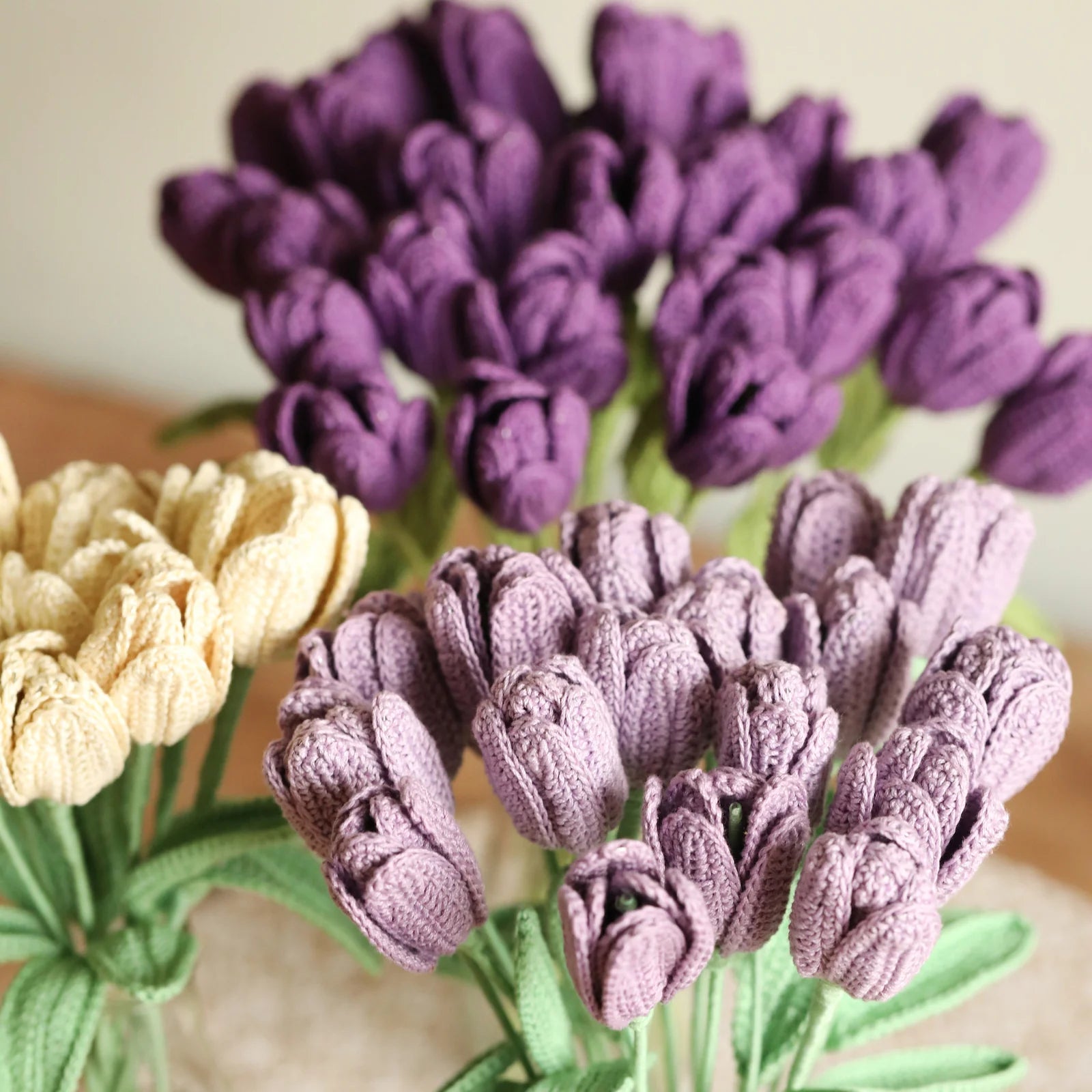 Handmade Crochet Tulip Stems