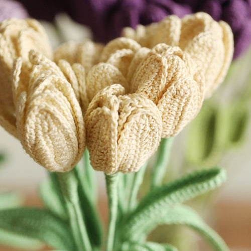 Handmade Crochet Tulip Stems